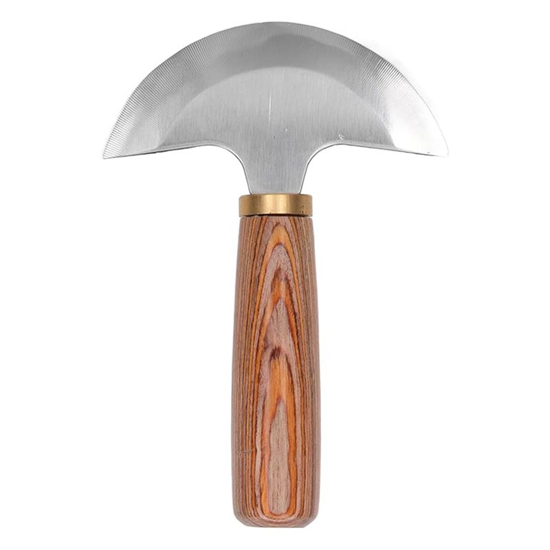 Round Knife Leatherwork - AB41-Houten handvat voor leerbewerkingsmes - Ronde
