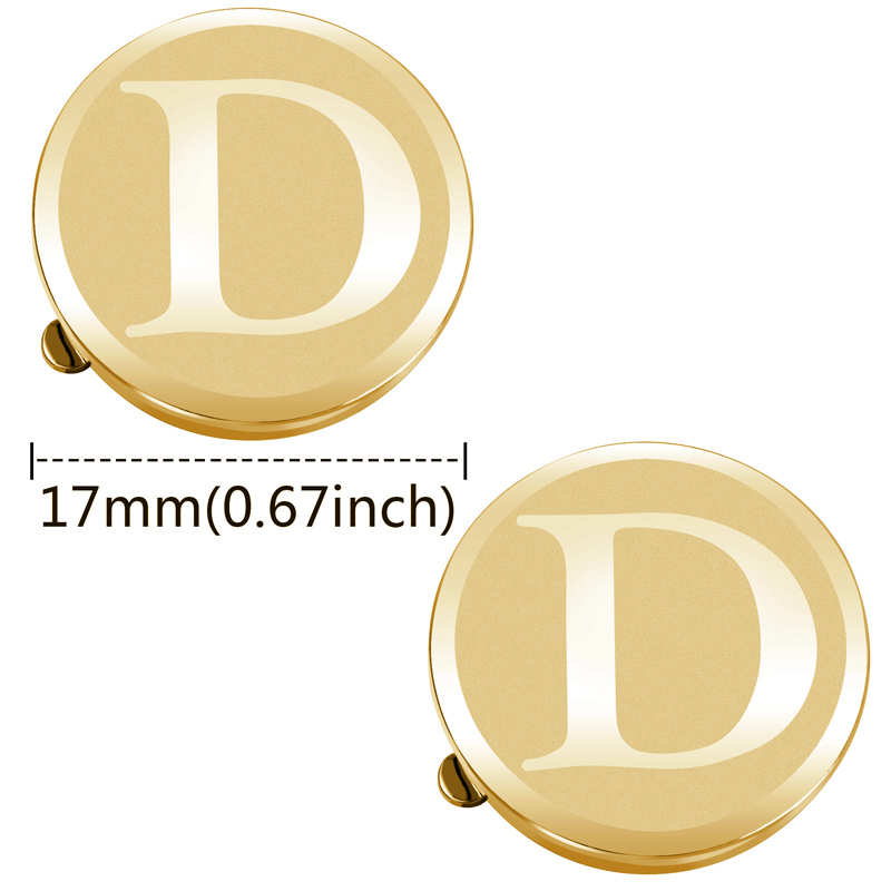 Snap Fastener Setter - Heren A-Z Initieel Knoppenbeschermers Verguld 17mm