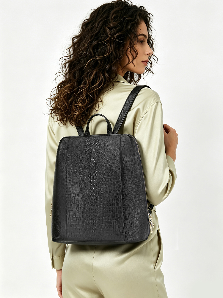 Zency Damesrugzak van krokodil - Leather Work Backpack recensie en prijs