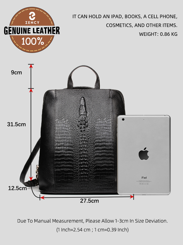 Zency Damesrugzak van krokodil - Leather Work Backpack recensie en prijs
